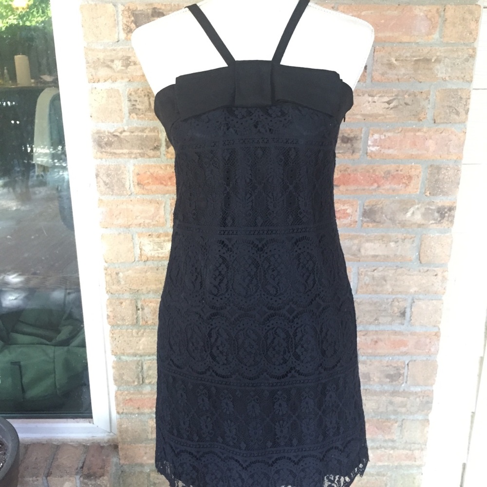 Anthropologie Wendy Katlen Black Lace Dress Small